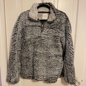 Sherpa fleece quarter zip pullover